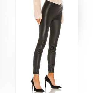 Vince Leather Zip Ankle Leggings - Size XS